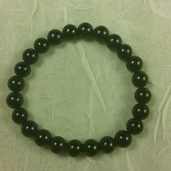 Bracelet 5mm black round bead - Picture 4 of 5